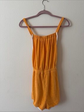 Urban Outfitters Orange Terry Romper